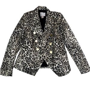 Rachel Parcell Metallic Leopard Double-Breasted‎ Blazer – Size M